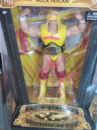 Wwe Mattel Elite Defining Moments Hulk Hogan Wwf Hulkamania Autographed Figure
