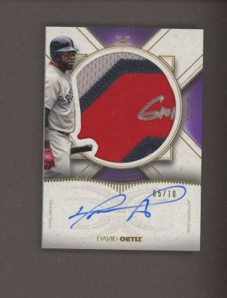 2021 Topps Definitive David Ortiz Jumbo 3 - Color Patch Signed Auto 5/10 Red Sox