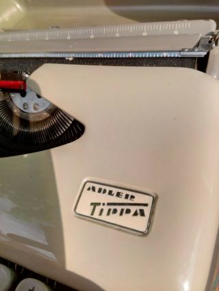 Vintage ADLER TIPPA Portable Travel TYPEWRITER with Case Made in Netherlands 2