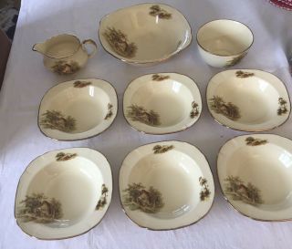 Vintage Alfred Meakin Desert Set.  " England Country Life " 1930 