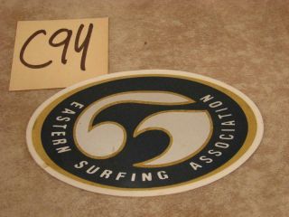 C94 Vintage Eastern Surfing Association Esa Oval Sticker 5 1/4 " Wide