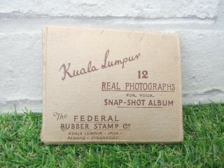 Malaysia Kuala Lumpur 12 Real Photo Cards Views Ethnic Ww2 Vintage