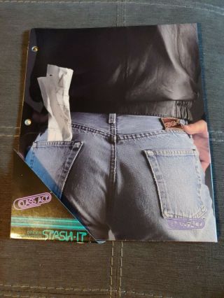 Vintage Binder Organizers Stash It Class Act 1987 Folders World Wonder Wow Jeans