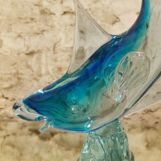 Vintage Art Glass Fish Retro Hand Blown Studio Murano Style Glass Lamp Work 2