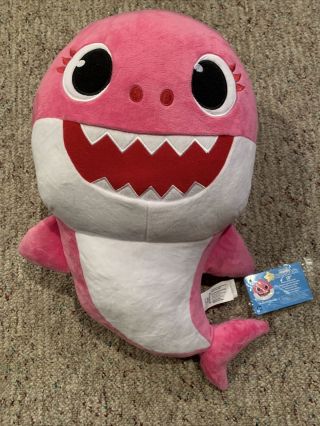 Pinkfong Baby Shark Official 18 Inch Plush Mommy Shark Pink Stuffed Toy Nwt