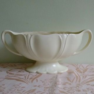 Beswick Ware Ivory Twin Handled Mantle Vase 1187 - 2 Vintage Retro White Cream