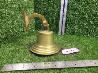 Vintage Small Brass Wall Hanging Bell With Clapper Door Ship Boat School Bell
