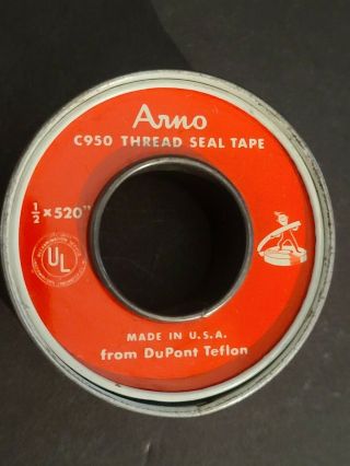 Vintage Arno Thread Seal Tape.  Michigan City,  Indiana Tin Container