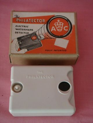 Vintage " The Philatector Electric Watermark Detector " In Ivory Bakelite.