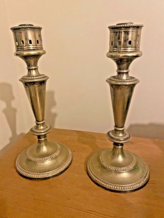 Fine Victorian Silver Plated Candlesticks By John Sherwood & Son 1850 - 60