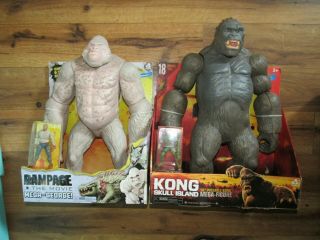 Rampage The Movie Mega George 16 " Figure & King Kong Skull Island 18 " Both