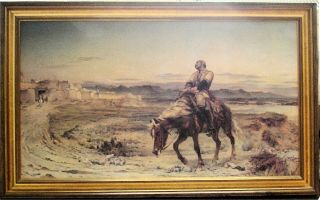 Lady Butler " Remnants Of An Army " Afghan War Large Framed Vintage Art Print