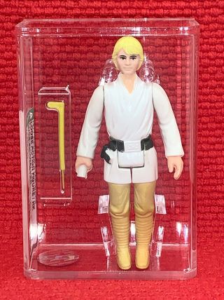 ❗️vtg 1977 Star Wars Afa Graded Luke Skywalker Farmboy First 12 Laser Cut Case
