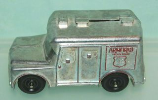 Vintage Callen Armored Truck Money Bank / Piggy Bank Melrose Usa Die Cast Metal