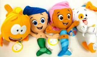 Bubble Guppies Gil,  Molly,  Mr Grouper,  Bubble Puppy 4 Plush Doll (8,  10,  12 Inch)
