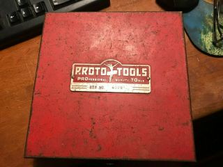 Vintage Proto Puller Tool Box Only No.  4029 Empty Box 7 1/4 " X 7 1/4 " X1 1/2 "