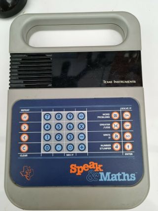 Texas Instruments Speak And Maths Vintage Teaching Educational Toy