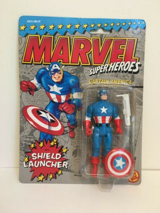 Toy Biz Marvel Superheroes Captain America Action Figure Mosc 1990