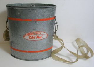 Vintage Old Pal Wading Minnow Bucket Woodstream Corp.  Lititz,  Pa