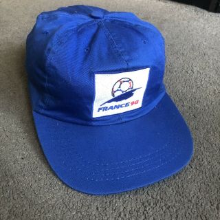 Vintage France 98 Football World Cup 1998 Blue Baseball Cap Hat