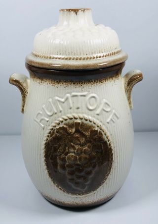Vintage West German Pottery Rumtopf Jar Preserve Pot Cookie Jar Lovely