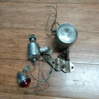 Vintage Miller Bicycle Front Lamp And Rear Lamp And Dynamo - Restoration Project