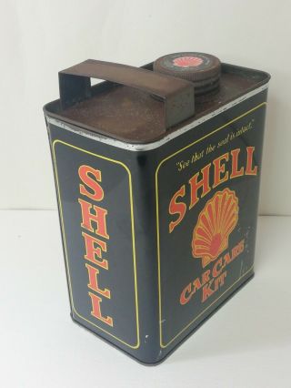 Vintage SHELL Car Care Kit Tin [No Contents] made in England 3