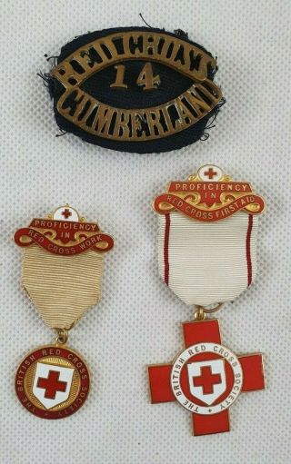 [3] X The British Red Cross Vintage Badges