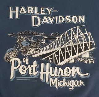 Vintage Harley Davidson Of Port Huron Michigan Crewneck Sweatshirt Xxl 1996