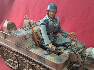 Ww Ii German 1:6 Kettenkrad With Trailer & Dragon Military Action Figure