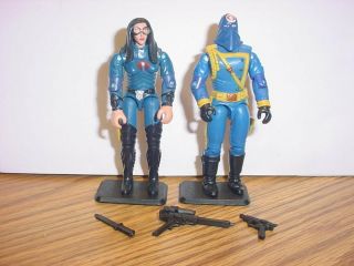 2004 Gi Joe Baroness & Cobra Commander Action Figures By Hasbro