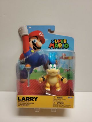 Mario World Of Nintendo Larry Koopa 4 " Figure W/ Wand Jakks