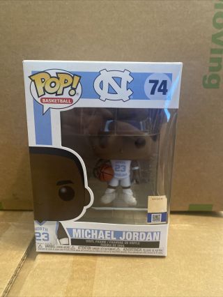Funko Pop Michael Jordan University North Carolina Away 74 W/ Protector