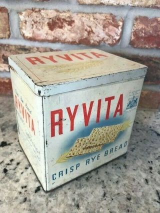 Very Rare Vintage Collectable Ryvita Tin " By Appt To The Late King George Vi "