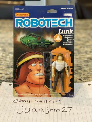 Rare Vintage Robotech Matchbox Lunk 1985 Irwin Action Figure W/ Protective Case