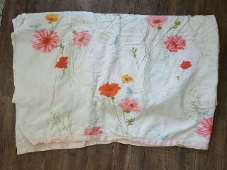 Vintage Twin Size Bedspread Cover Blanket Pink Floral