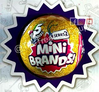 5 Surprise Mini Brands - 1 Ball (5 Total Figs. ) Series 2 - And - Zuru