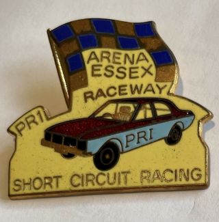 Motor Racing Badge Arena Essex Now Shut Down Short Circuit Vintage Enamel Badge