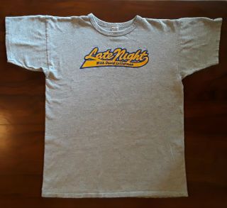 Vintage 1980s Late Night With David Letterman Champion T Shirt Size Xl
