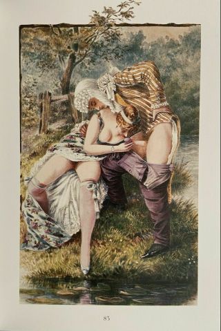 Victorian Era Erotic Love Vintage Art Vagina Sex Penis Breast Busen England 1880