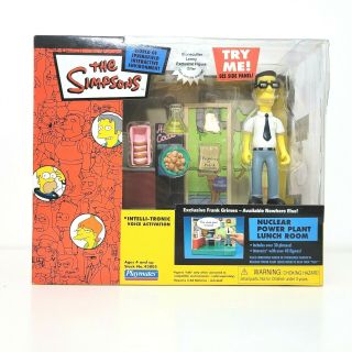 The Simpsons Nuclear Power Plant Lunch Room Playset Wos Frank Grimes Figure