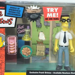 The Simpsons NUCLEAR POWER PLANT LUNCH ROOM Playset WOS FRANK GRIMES Figure 2