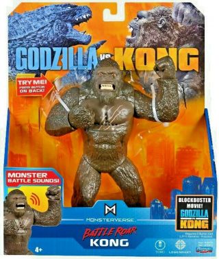 Godzilla Vs Kong Battle Roar Kong Deluxe 7 " Action Figure Playmates Monsterverse
