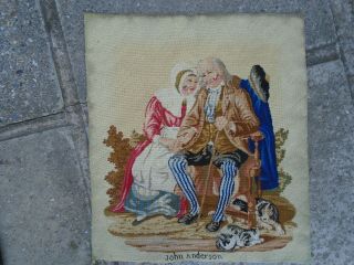 Antique Berlin Woolwork Tapestry Embroidery.  John Anderson.  Circa 19th.
