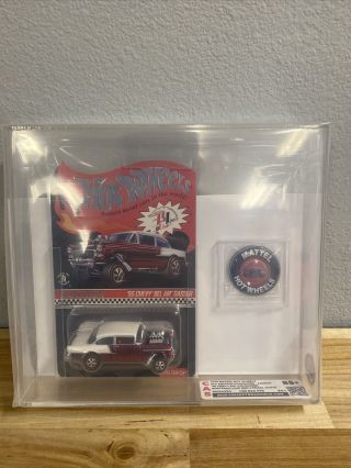 Hot Wheels Red Line Club 55 Chevy Bel Air Gasser Red Low Number Cas Graded 85,