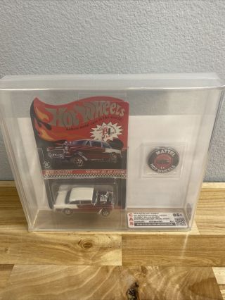 Hot Wheels Red Line Club 55 Chevy Bel Air Gasser Red Low Number Cas Graded 85, 2