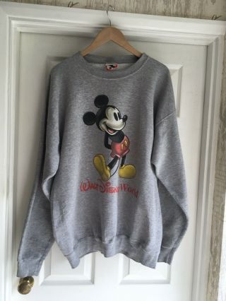Vintage Mickey Mouse Walt Disney World Sweatshirt Size Xl