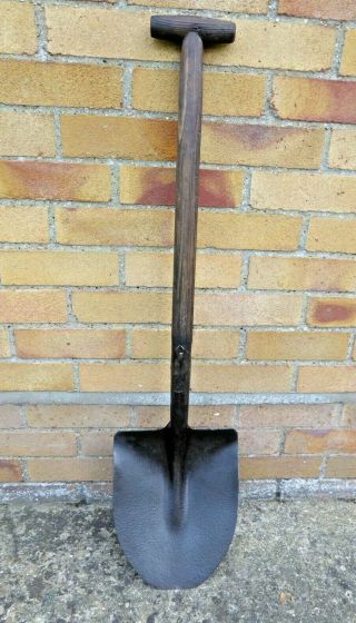 Vintage Large T Handled Garden Trenching Spade.  Military Shovel?