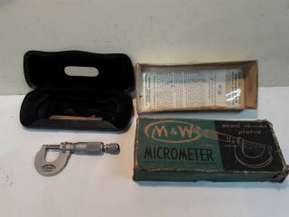 Vintage Moore & Wright No 933m Micrometer 0 - 13mm Box & Spanner Cond