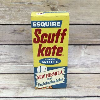 Vintage Esquire Scuff Kote Shoe Polish Glass Bottle Advertising